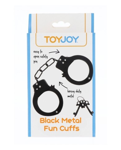 Menottes métal noires - Toy Joy