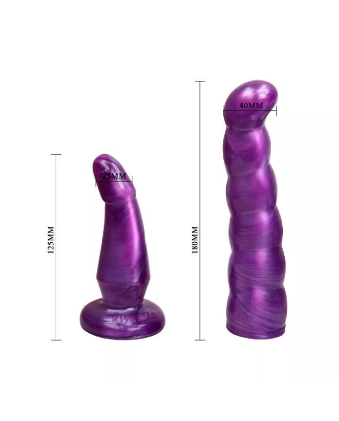 BAILE - HARNAIS ANAL ET VAGINAL FEMME LILAS GPOINT 17 CM