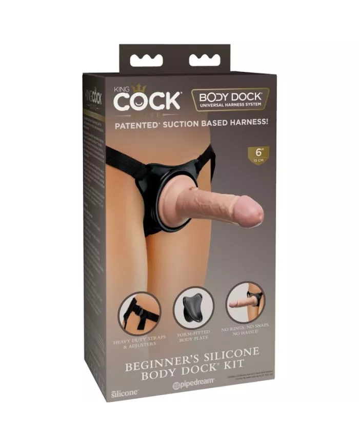KING COCK - ELITE HARNAIS RÉGLABLE AVEC GODE 15.2 CM POUR DÉBUTANTS