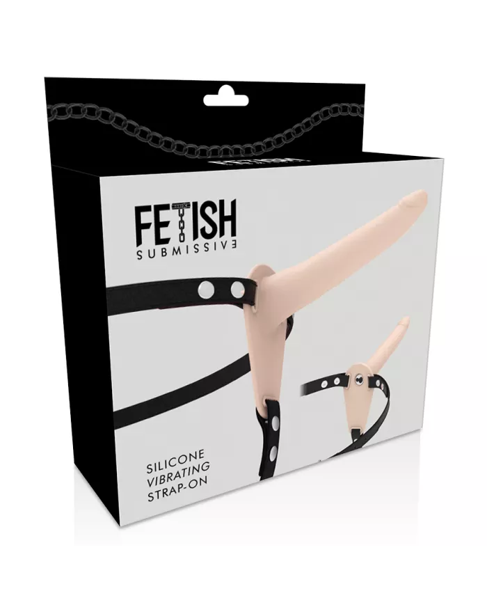FETISH SUBMISSIVE HARNESS - VIBRATEUR SILICONE FLESH 15 CM