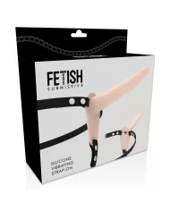 FETISH SUBMISSIVE HARNESS - VIBRATEUR SILICONE FLESH 15 CM