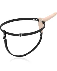 FETISH SUBMISSIVE HARNESS - VIBRATEUR SILICONE FLESH 15 CM