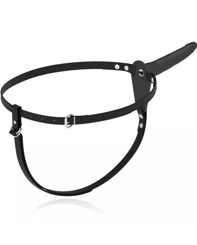 FETISH SUBMISSIVE HARNESS - VIBRATEUR SILICONE NOIR 15 CM