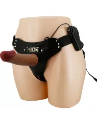 PRETTY LOVE - STARKS SLIP HARNAIS DILDO VIBRANT MULTI-VITESSES 17,5 CM MARRON CLAIR