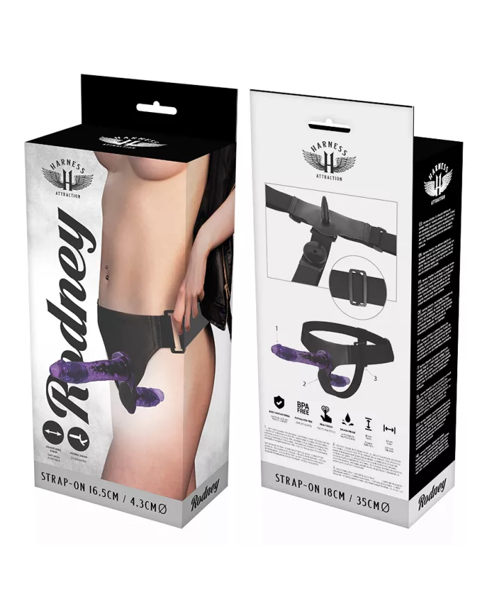HARNESS ATTRACTION - RODNEY VIBRATEUR DOUBLE PENETRACI N 18 CM -O- 3.5 CM