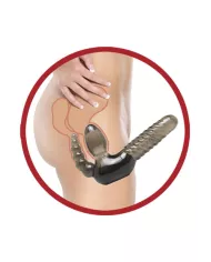 FETISH FANTASY SERIES - SANGLE STRAPLESS AVEC STIMULATEUR ANAL