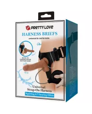 PRETTY LOVE - SLIP HARNAIS UNIVERSEL AVEC GODE VIBRANT ET SQUIRTING 15,5 CM MULATO PRETTY LOVE - SLIP HARNAIS UNIVERSEL AVEC GODE VIBRANT ET SQUIRTING 15,5 CM MULATO