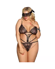 SUBBLIME - QUEEN PLUS TEDDY ET BLINDFOLD NOIR SUBBLIME - QUEEN PLUS TEDDY ET BLINDFOLD NOIR