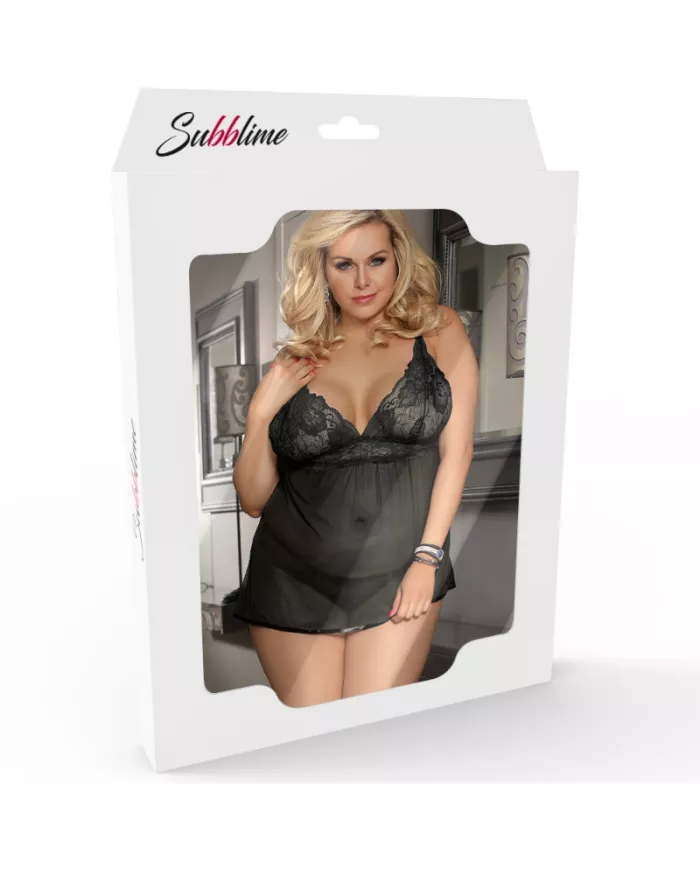 SUBBLIME - QUEEN PLUS TEDDY ET BLINDFOLD NOIR SUBBLIME - QUEEN PLUS TEDDY ET BLINDFOLD NOIR