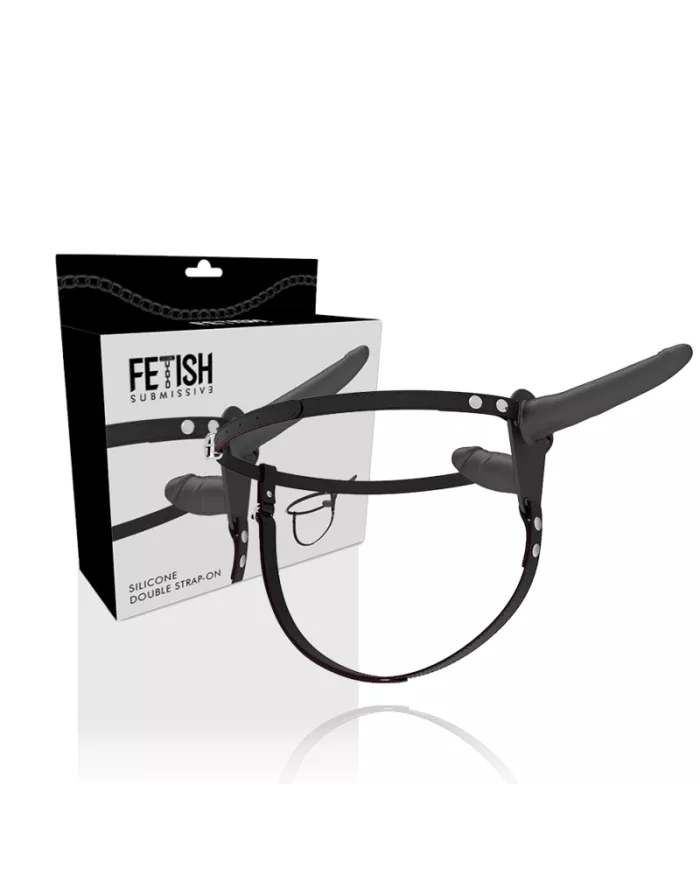 FETISH SUBMISSIVE HARNESS - DOUBLE PÉNÉTRATION NOIR FETISH SUBMISSIVE HARNESS - DOUBLE PÉNÉTRATION NOIR