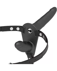 FETISH SUBMISSIVE HARNESS - VIBRATEUR NOIR DOUBLE PÉNÉTRATION FETISH SUBMISSIVE HARNESS - VIBRATEUR NOIR DOUBLE PÉNÉTRATION