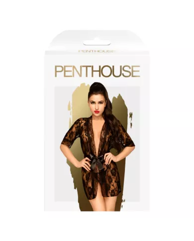 PENTHOUSE - SWEET RETREAT PEIGNOIR NOIR XL