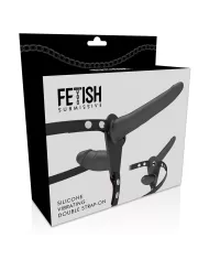 FETISH SUBMISSIVE HARNESS - VIBRATEUR NOIR DOUBLE PÉNÉTRATION FETISH SUBMISSIVE HARNESS - VIBRATEUR NOIR DOUBLE PÉNÉTRATION