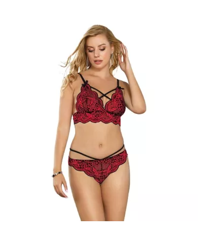 SUBBLIME - SET ENSEMBLE DEUX PIÈCES TOP ET CULOTTE EN DENTELLE S/M SUBBLIME - SET ENSEMBLE DEUX PIÈCES TOP ET CULOTTE EN DENTELLE S/M