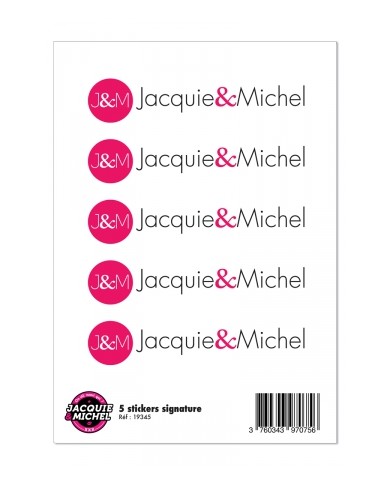 5 stickers Jacquie et Michel signature