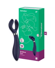 SATISFYER - ENDLESS FUN MULTI VIBRATEUR 3 BLEU