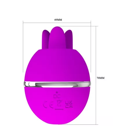 PRETTY LOVE - VIBRATEUR ROND EN SILICONE GEMINI BALL VIOLET
