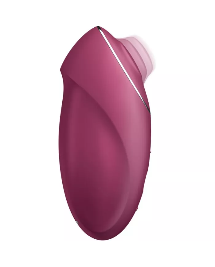 SATISFYER - TAP & CLIMAX 1 VIBRATEUR LAY-ON ROUGE