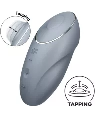 SATISFYER - TAP & CLIMAX 1 VIBRATEUR LAY-ON GRIS