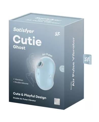 SATISFYER - CUTIE GHOST VIBRATEUR POSER BLEU CLAIR