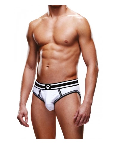 Slip ouvert blanc et noir - Prowler
