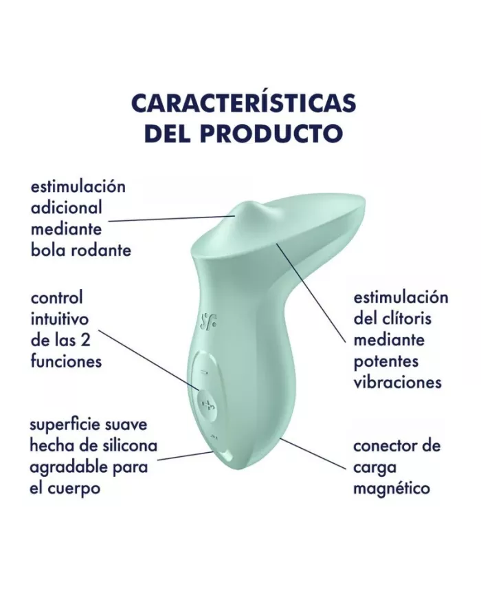 SATISFYER - VIBRATEUR EXCITERRR À POSER SUR LE CLITORIS MENTHE SATISFYER - VIBRATEUR EXCITERRR À POSER SUR LE CLITORIS MENTHE