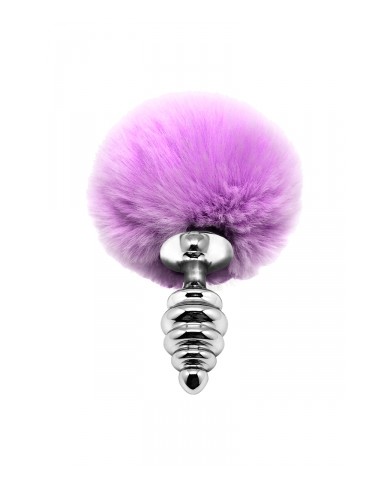 Plug métal Fluffy Twist S mauve - Alive