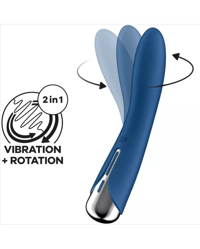 SATISFYER - VIBRATEUR ROTATEUR BLEU SPINNING VIBE 1 G-SPOT SATISFYER - VIBRATEUR ROTATEUR BLEU SPINNING VIBE 1 G-SPOT