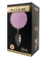 Plug métal Fluffy Twist S mauve - Alive