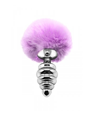 Plug métal Fluffy Twist M mauve - Alive