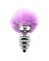 Plug métal Fluffy Twist M mauve - Alive