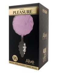 Plug métal Fluffy Twist M mauve - Alive