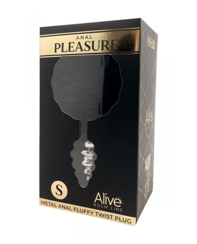 Plug métal Fluffy Twist S noir - Alive