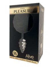 Plug métal Fluffy Twist M noir - Alive