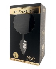 Plug métal Fluffy Twist L noir - Alive