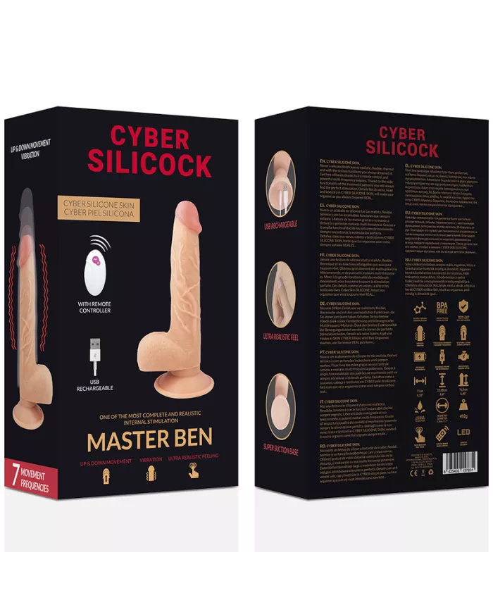 CYBER SILICOCK - TÉLÉCOMMANDE RÉALISTE MASTER BEN 23.88 CM -O- 4.3 CM CYBER SILICOCK - TÉLÉCOMMANDE RÉALISTE MASTER BEN 23.88 CM -O- 4.3 CM