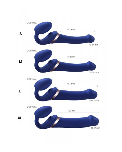 Strap-on-me Multi Orgasm bleu nuit S