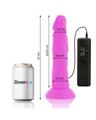 DIVERSIA - DILDO VIBRANT FLEXIBLE VIOLET 23 CM -O- 4.3 CM