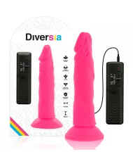 DIVERSIA - DILDO SOUPLE AVEC VIBRATION ROSE 23 CM -O- 4.3 CM DIVERSIA - DILDO SOUPLE AVEC VIBRATION ROSE 23 CM -O- 4.3 CM