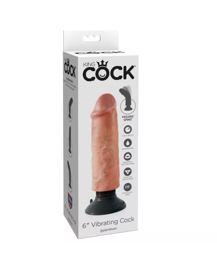 KING COCK - GODE VIBRATEUR 15.24 CM NATUREL KING COCK - GODE VIBRATEUR 15.24 CM NATUREL
