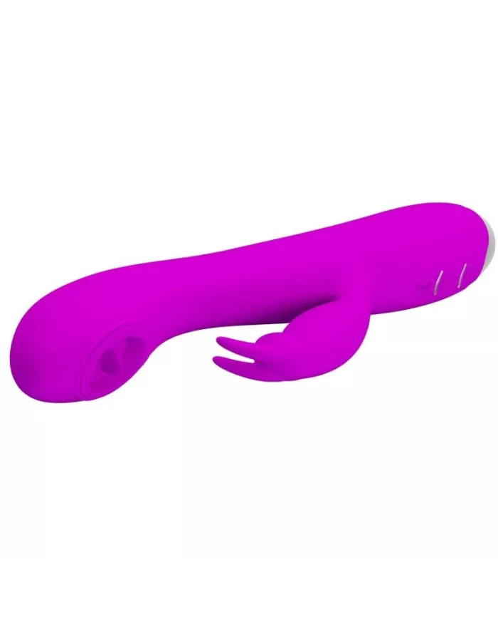 PRETTY LOVE - VIBRATEUR RECHARGEABLE RACHEL AVEC ONDES STIMULANTES VIOLET