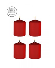 4 bougies SM rouges parfumées - Ouch!