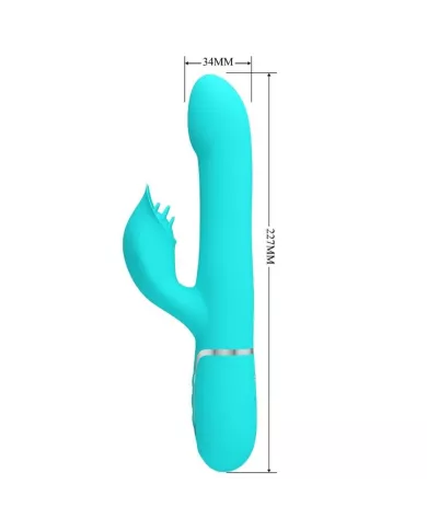 PRETTY LOVE - PERLES VIBRATEUR LAPIN VERT AQUA