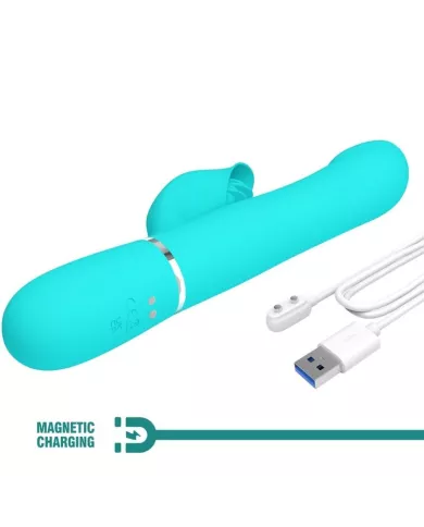 PRETTY LOVE - PERLES VIBRATEUR LAPIN VERT AQUA