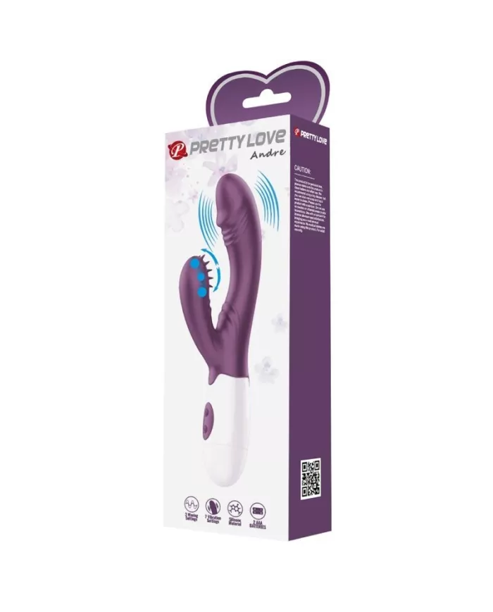 PRETTY LOVE - ANDRE VIBRATEUR RABBIT & STIMULATEUR DE POINT G VIOLET PRETTY LOVE - ANDRE VIBRATEUR RABBIT & STIMULATEUR DE POINT G VIOLET