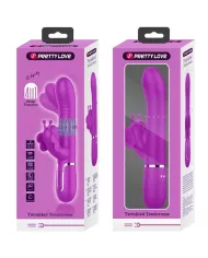 PRETTY LOVE - VIBRATEUR MULTIFONCTION LAPIN 4 EN 1 PAPILLON FUCHSIA