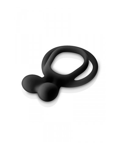 Double Cockring noir Glamy