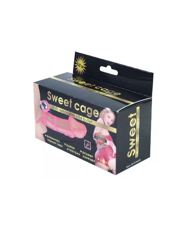 BAILE - COUVERTURE ET ANNEAU EN SILICONE SWEET 10 RYTHMES POUR LE PÉNIS ROSE