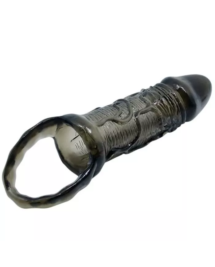 BAILE - GAINE DEXTENSION DE PÉNIS AVEC SANGLE POUR TESTICULES 11.5 CM