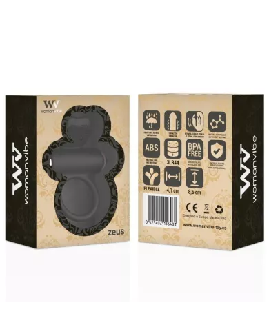 WOMANVIBE - ANNEAU VIBRATEUR EN SILICONE VIBE ZEUS